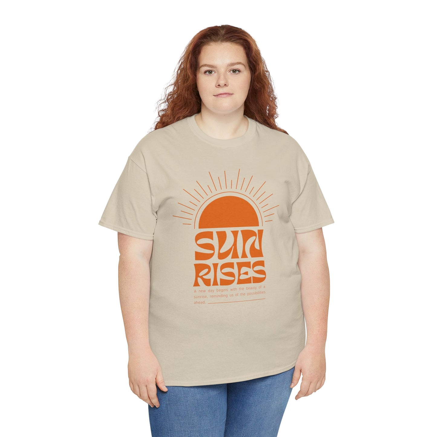 Sun Rises Unisex Heavy Cotton Tee - Motivational Apparel for Nature Lovers, Perfect for Gifts, Summer Wear, Casual Outfits, and Festivals