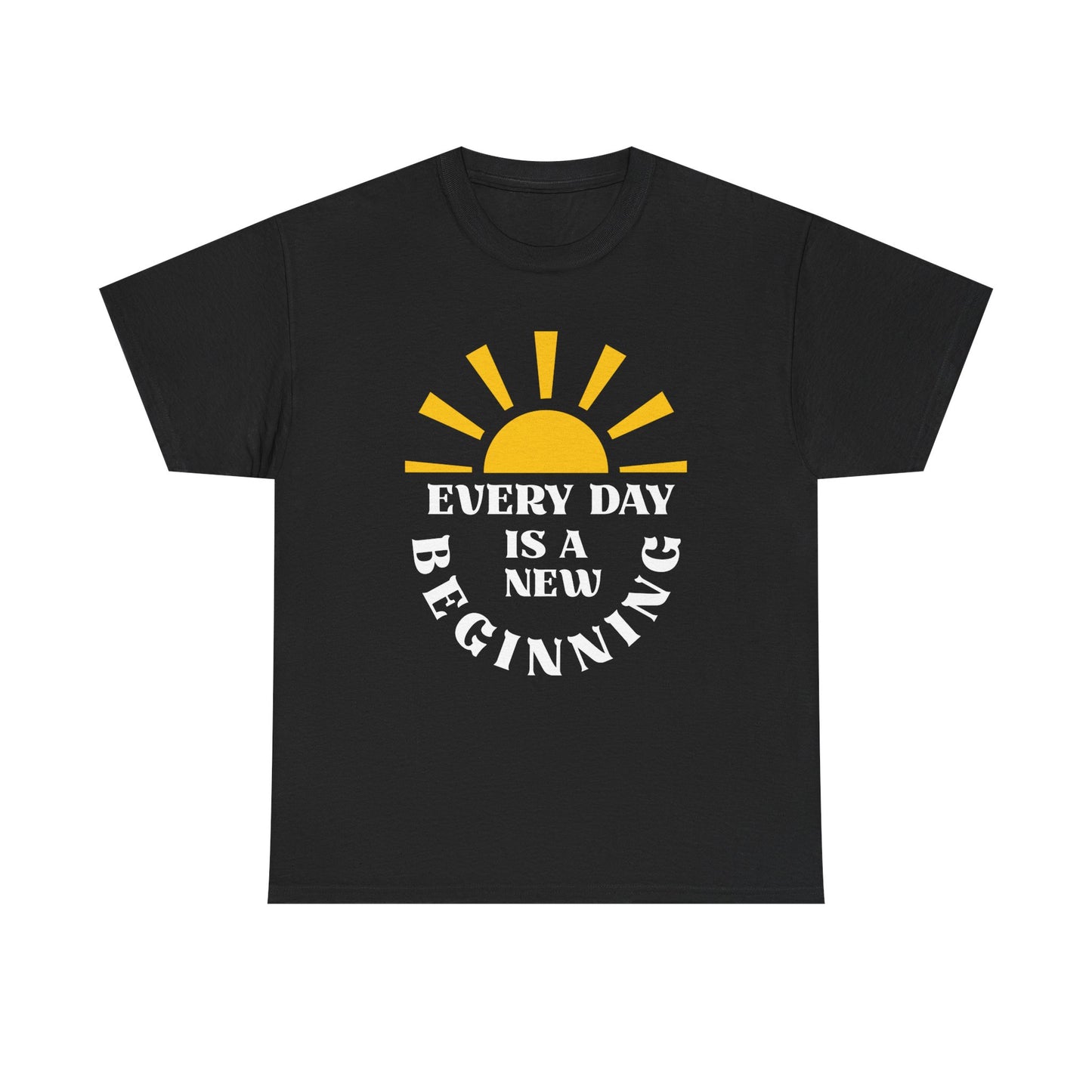 Inspirational Unisex Heavy Cotton Tee - Every Day is a New Beginning