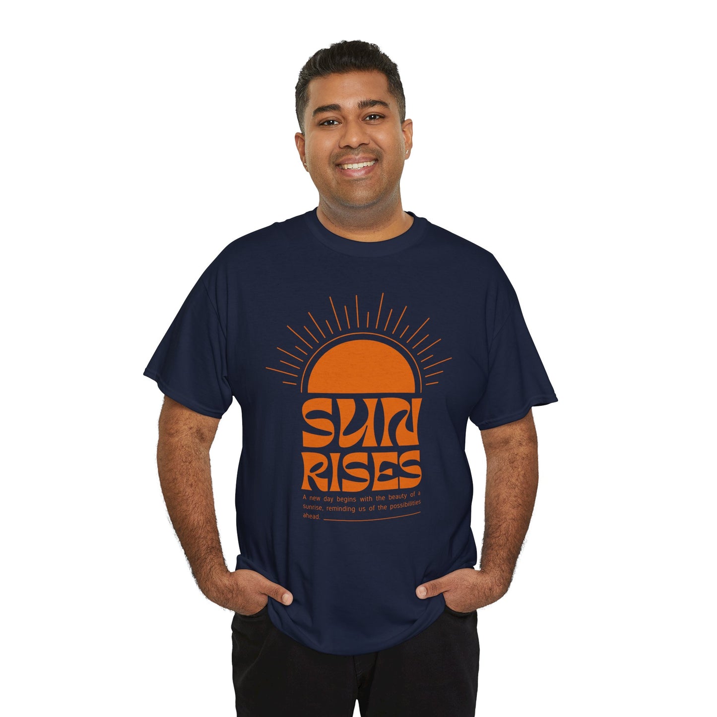 Sun Rises Unisex Heavy Cotton Tee - Motivational Apparel for Nature Lovers, Perfect for Gifts, Summer Wear, Casual Outfits, and Festivals