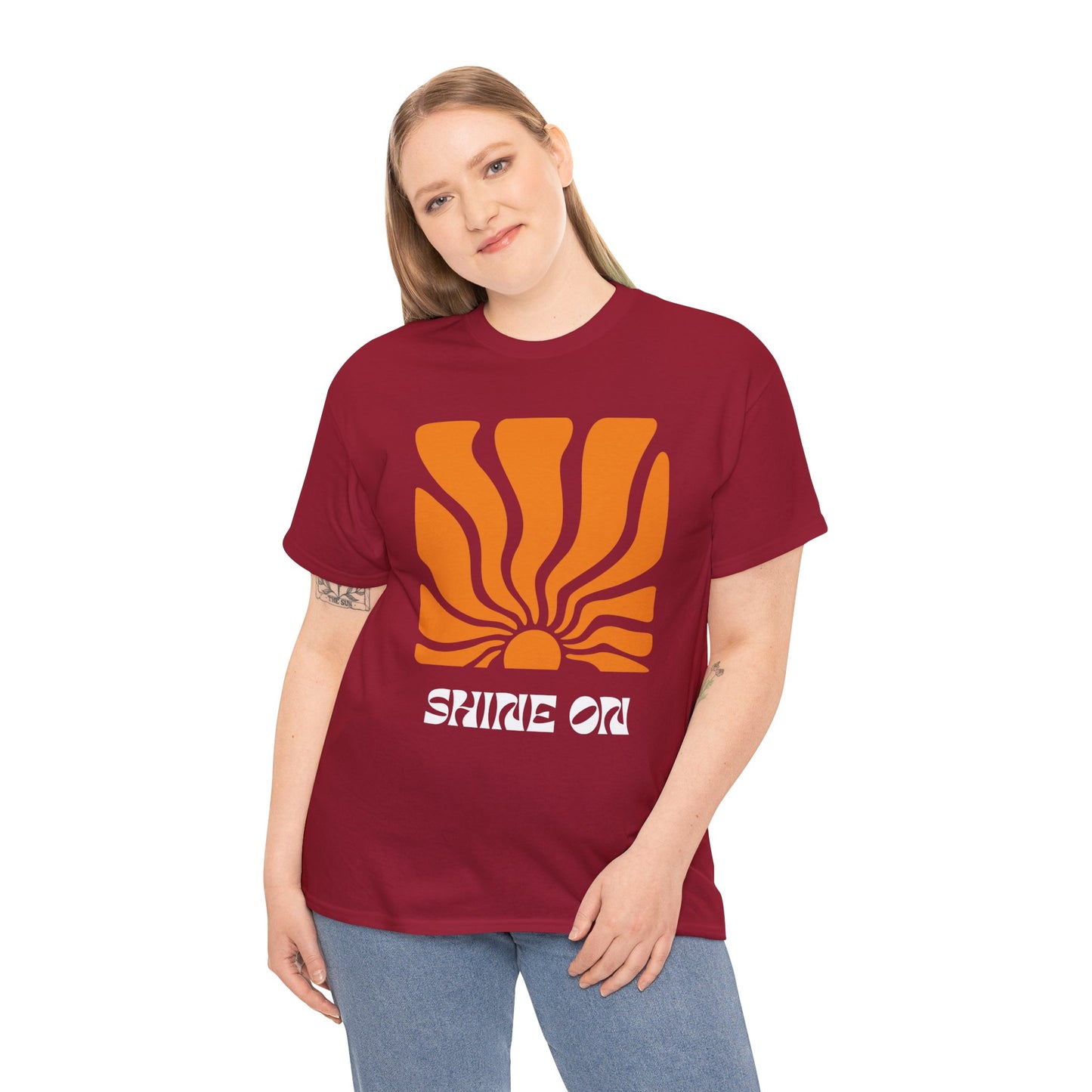 Sunrise Inspired Unisex Cotton Tee, Graphic Tee, Summer Outfit, Gift for Him/Her, Casual Wear, Beach Day Apparel, Shine On Tee