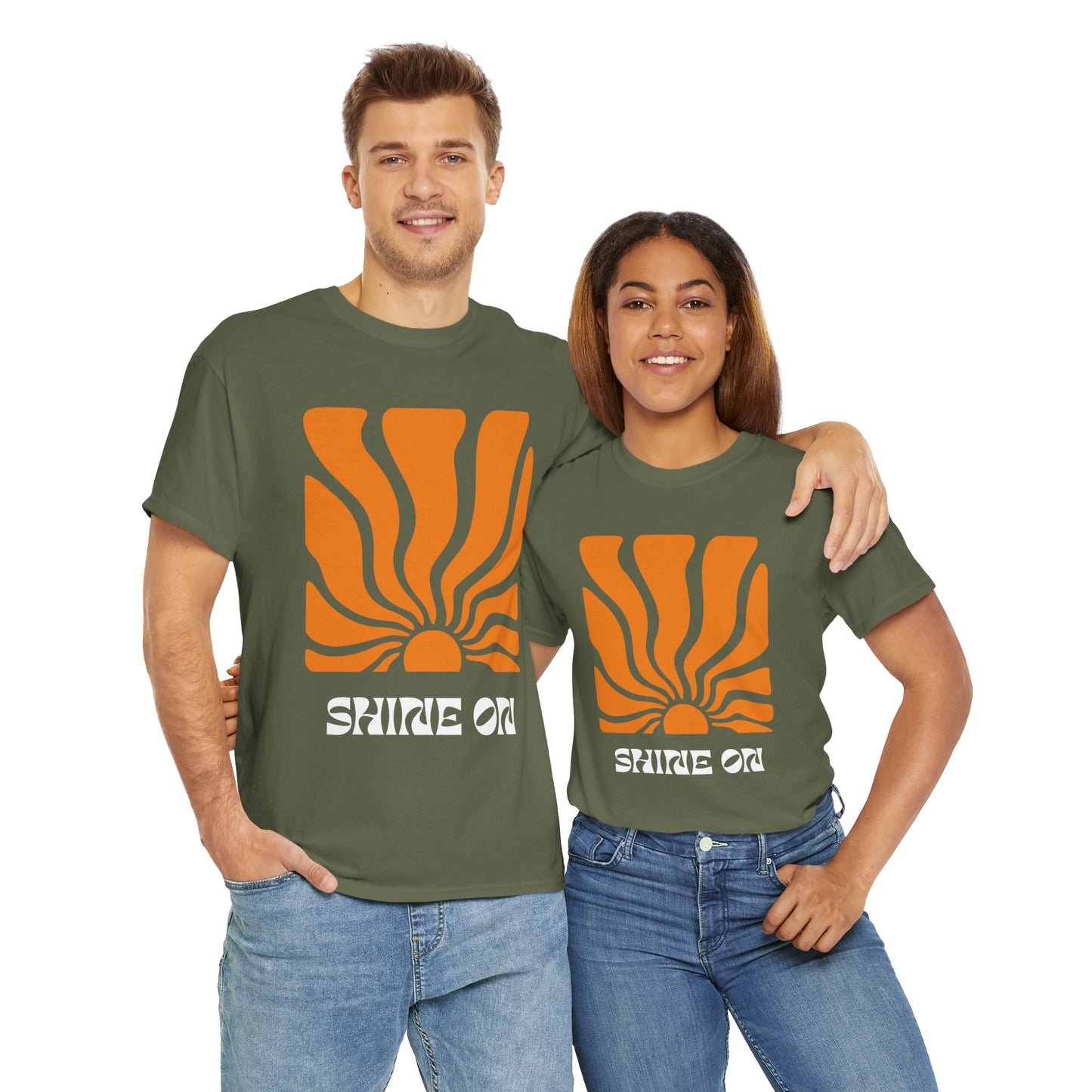 Sunrise Inspired Unisex Cotton Tee, Graphic Tee, Summer Outfit, Gift for Him/Her, Casual Wear, Beach Day Apparel, Shine On Tee
