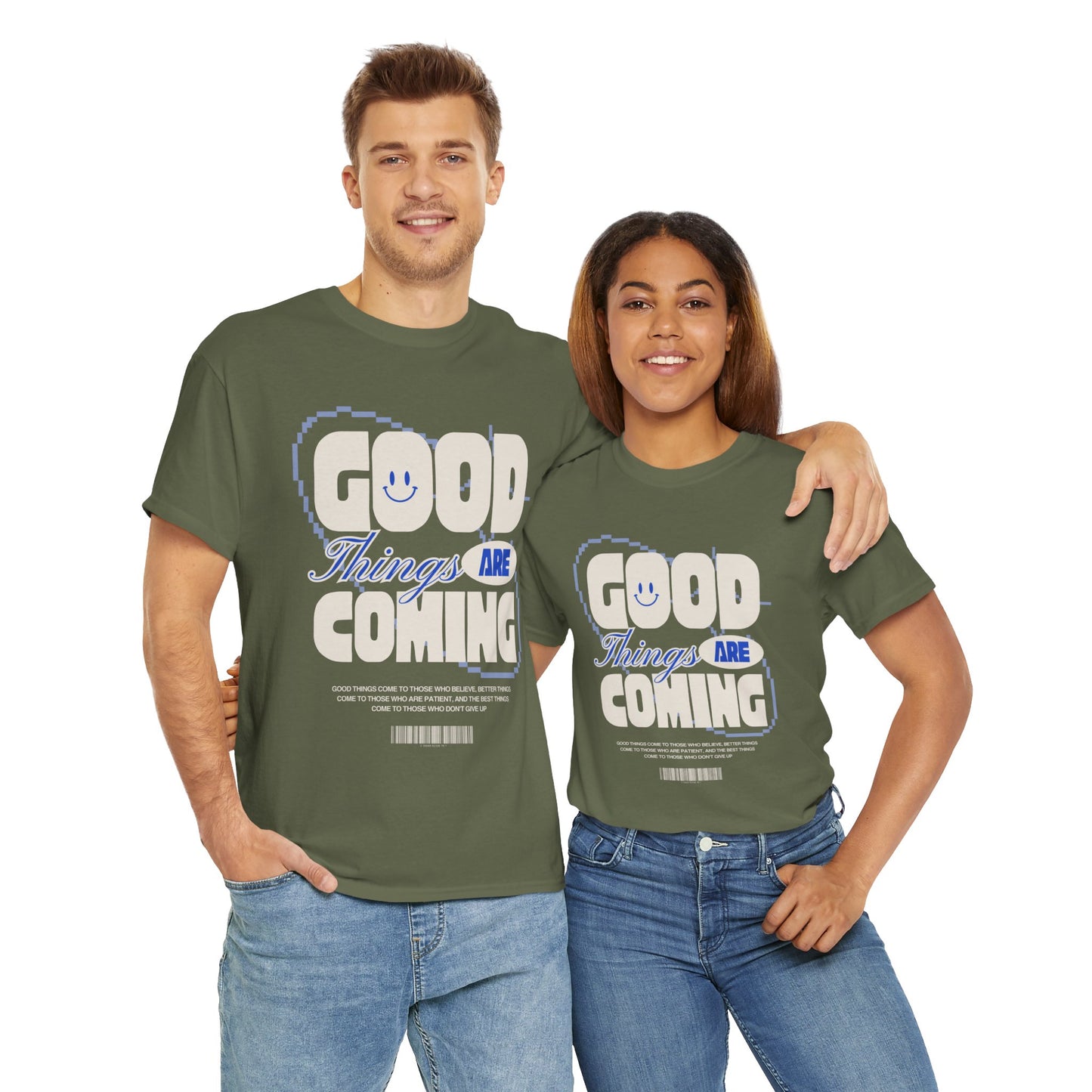 Unisex Heavy Cotton Tee - Good Things Are Coming, Motivational T-Shirt, Inspiration Tee, Gift for Friends, Positive Vibes Shirt