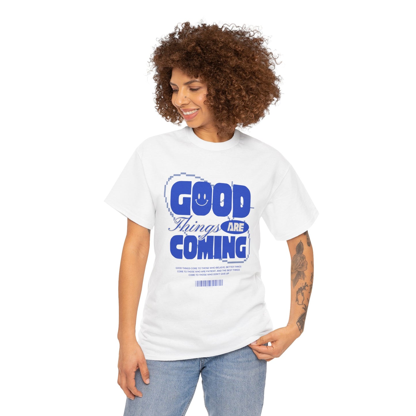 Unisex Heavy Cotton Tee - Good Things Are Coming, Motivational T-Shirt, Inspiration Tee, Gift for Friends, Positive Vibes Shirt