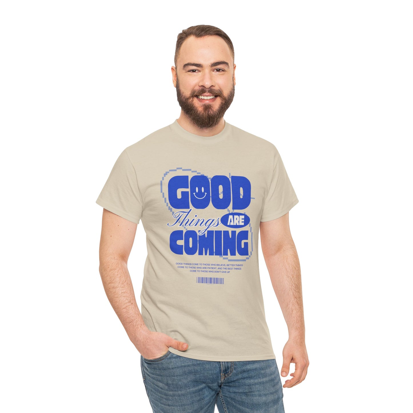 Unisex Heavy Cotton Tee - Good Things Are Coming, Motivational T-Shirt, Inspiration Tee, Gift for Friends, Positive Vibes Shirt