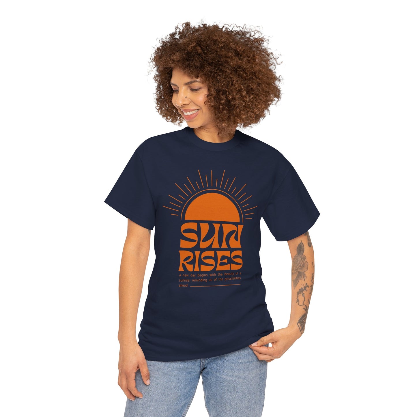Sun Rises Unisex Heavy Cotton Tee - Motivational Apparel for Nature Lovers, Perfect for Gifts, Summer Wear, Casual Outfits, and Festivals