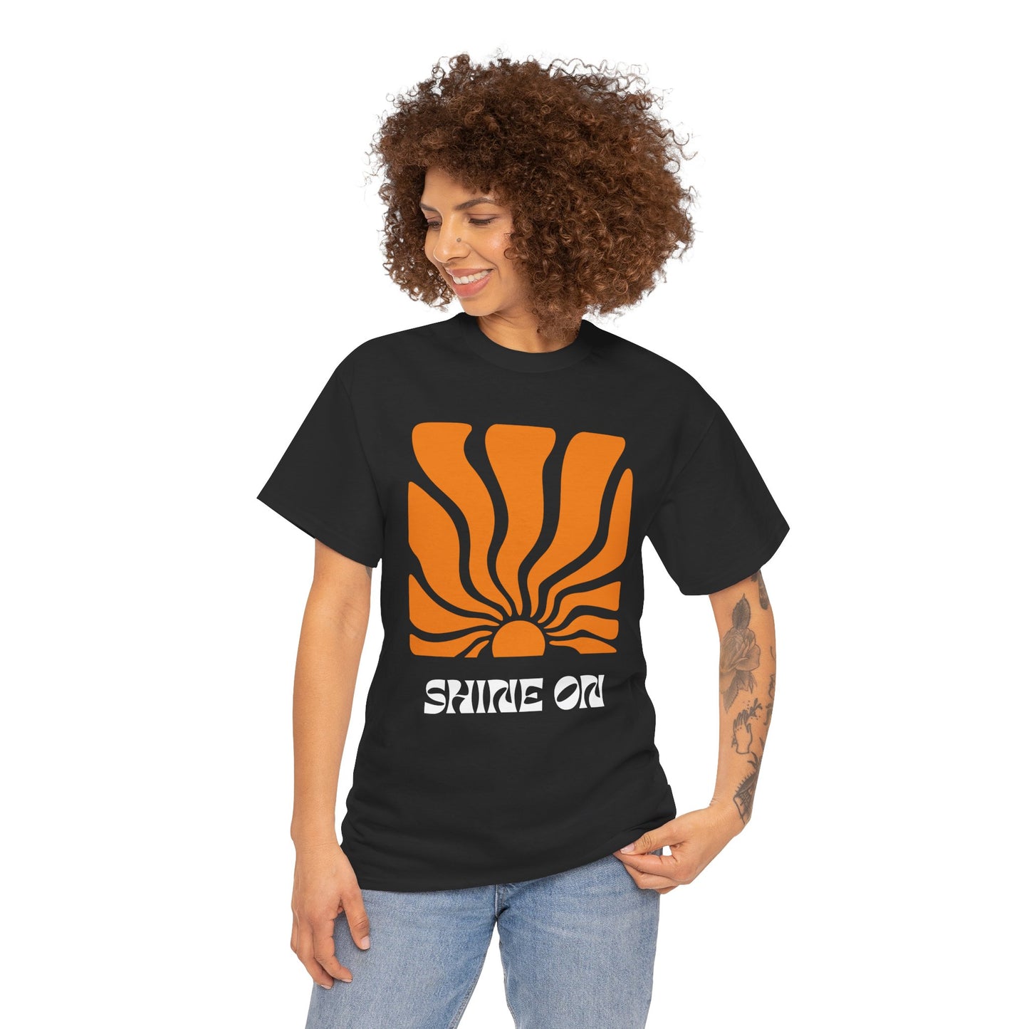 Sunrise Inspired Unisex Cotton Tee, Graphic Tee, Summer Outfit, Gift for Him/Her, Casual Wear, Beach Day Apparel, Shine On Tee