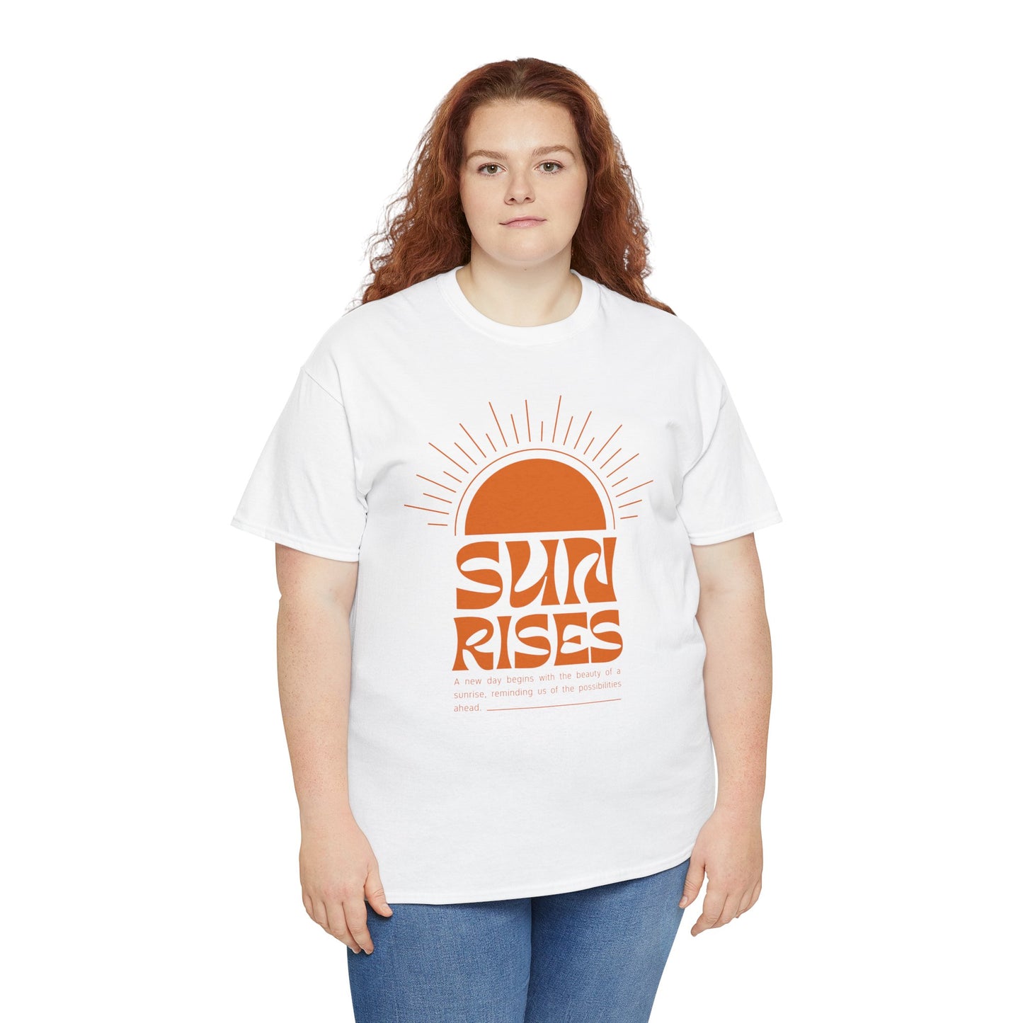 Sun Rises Unisex Heavy Cotton Tee - Motivational Apparel for Nature Lovers, Perfect for Gifts, Summer Wear, Casual Outfits, and Festivals