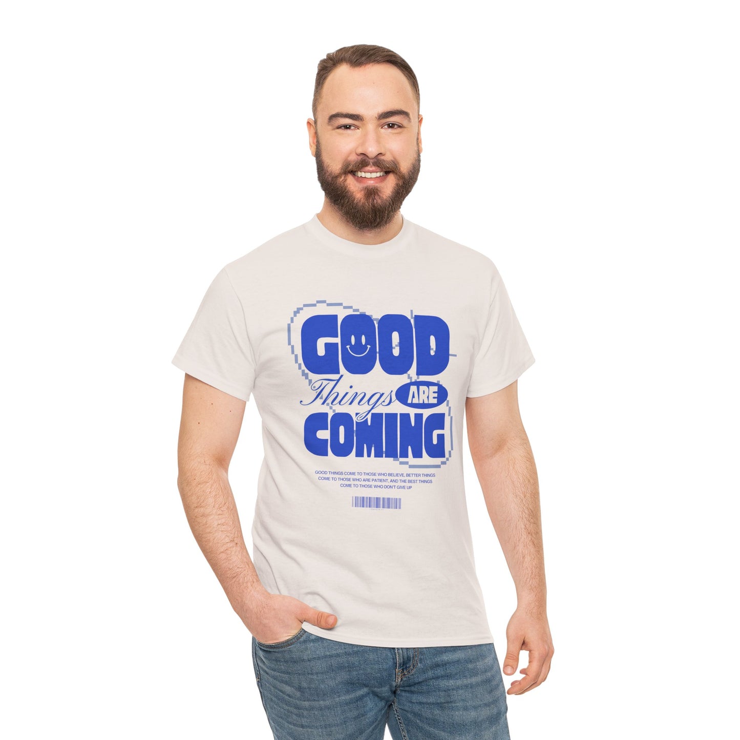 Unisex Heavy Cotton Tee - Good Things Are Coming, Motivational T-Shirt, Inspiration Tee, Gift for Friends, Positive Vibes Shirt