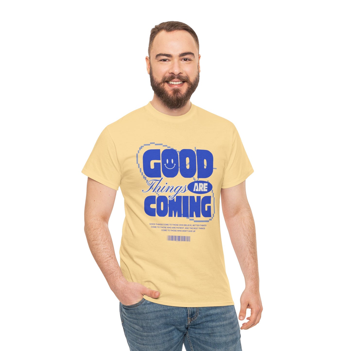 Unisex Heavy Cotton Tee - Good Things Are Coming, Motivational T-Shirt, Inspiration Tee, Gift for Friends, Positive Vibes Shirt