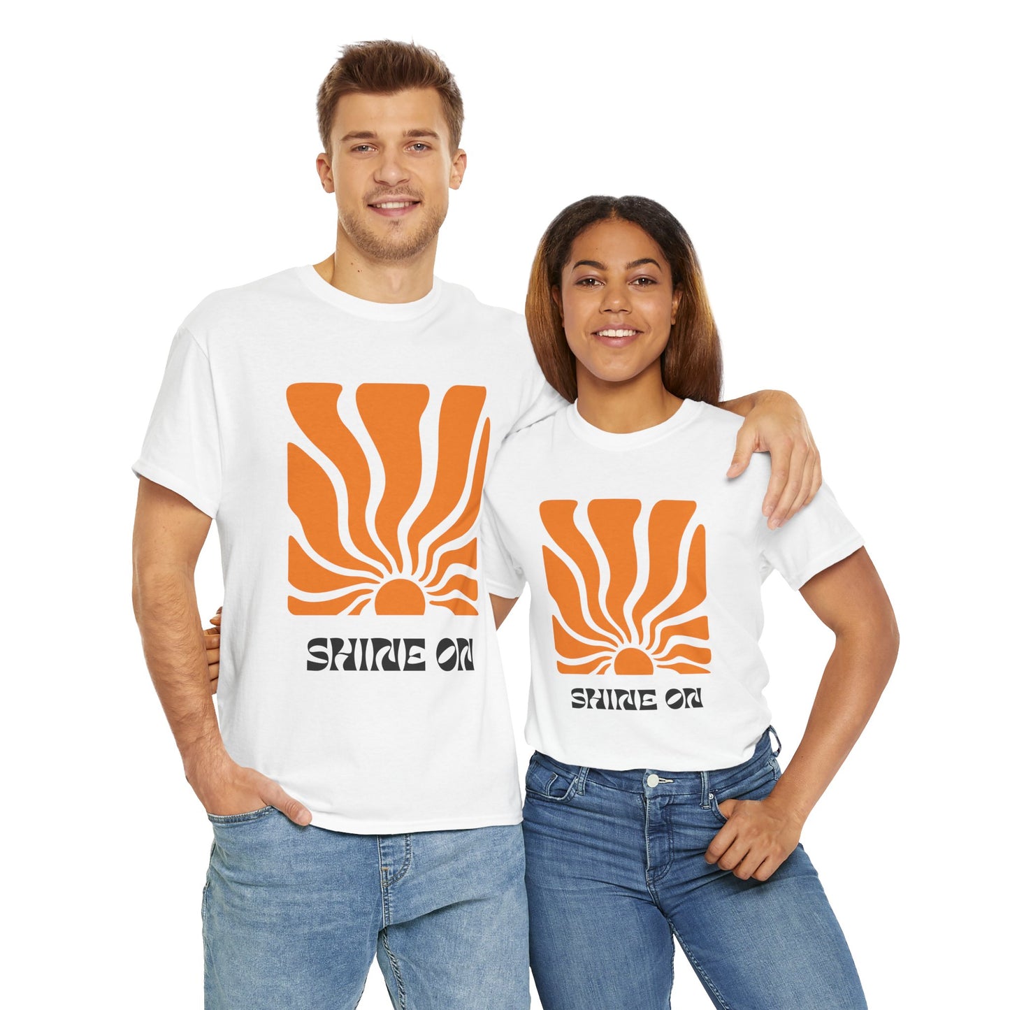 Sunrise Inspired Unisex Cotton Tee, Graphic Tee, Summer Outfit, Gift for Him/Her, Casual Wear, Beach Day Apparel, Shine On Tee