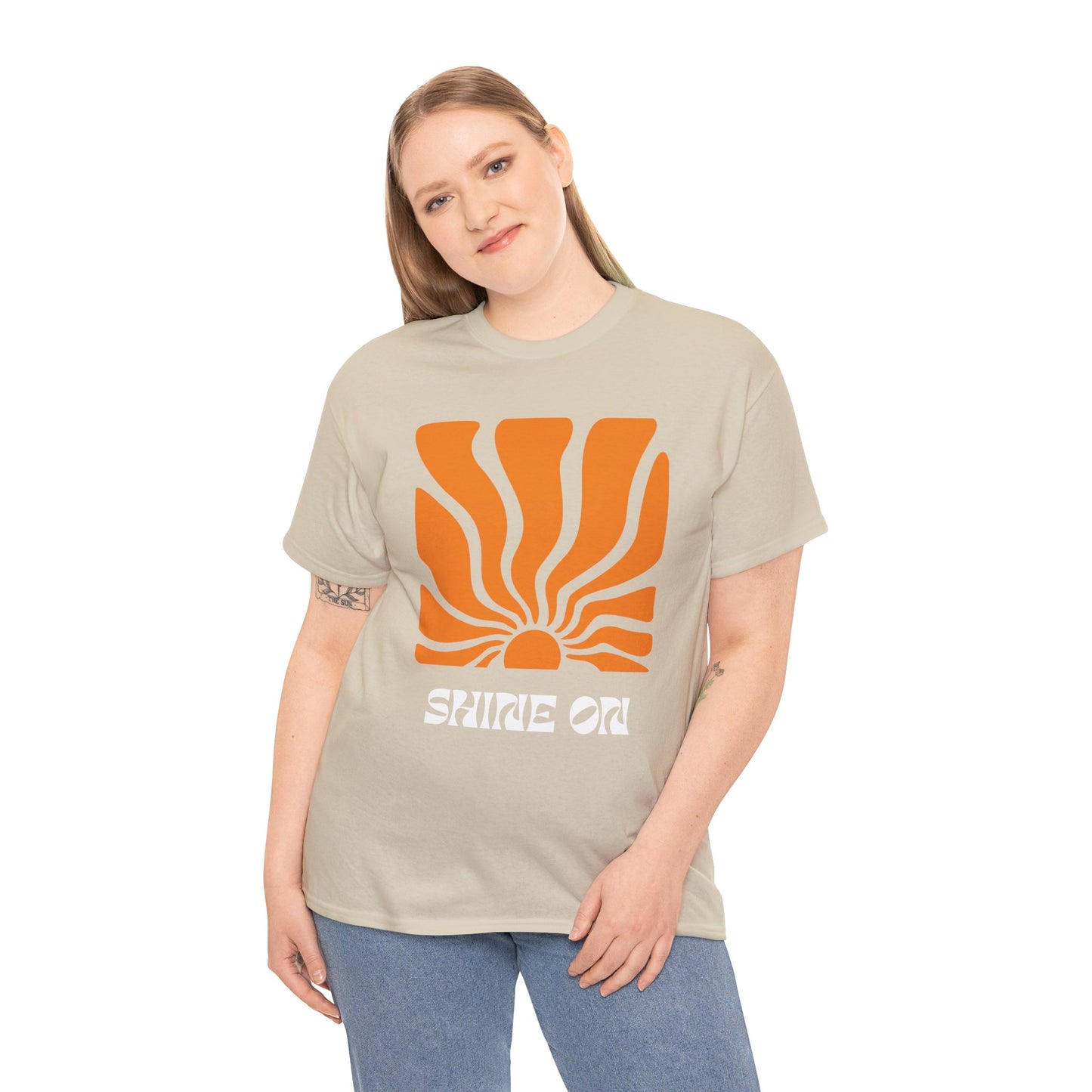 Sunrise Inspired Unisex Cotton Tee, Graphic Tee, Summer Outfit, Gift for Him/Her, Casual Wear, Beach Day Apparel, Shine On Tee