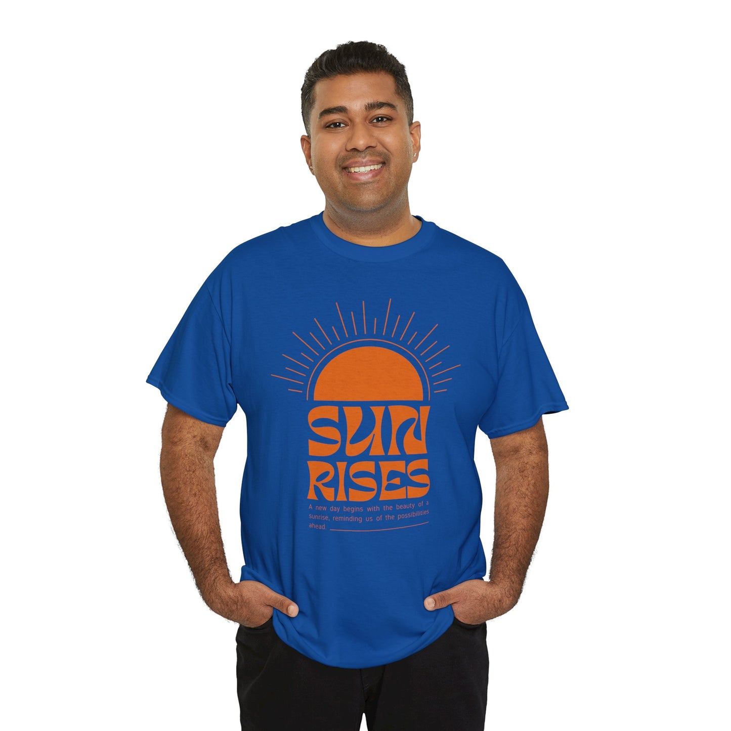 Sun Rises Unisex Heavy Cotton Tee - Motivational Apparel for Nature Lovers, Perfect for Gifts, Summer Wear, Casual Outfits, and Festivals