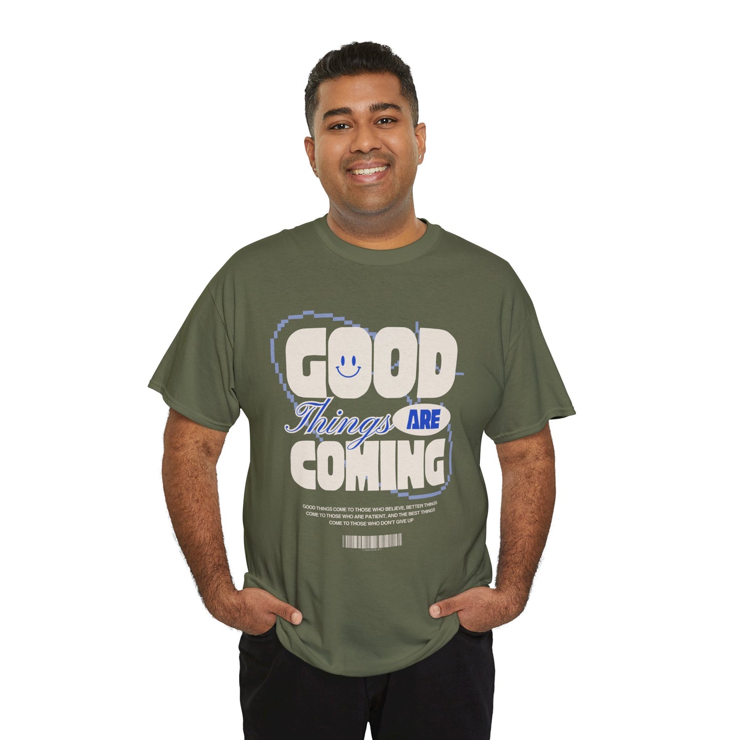 Unisex Heavy Cotton Tee - Good Things Are Coming, Motivational T-Shirt, Inspiration Tee, Gift for Friends, Positive Vibes Shirt