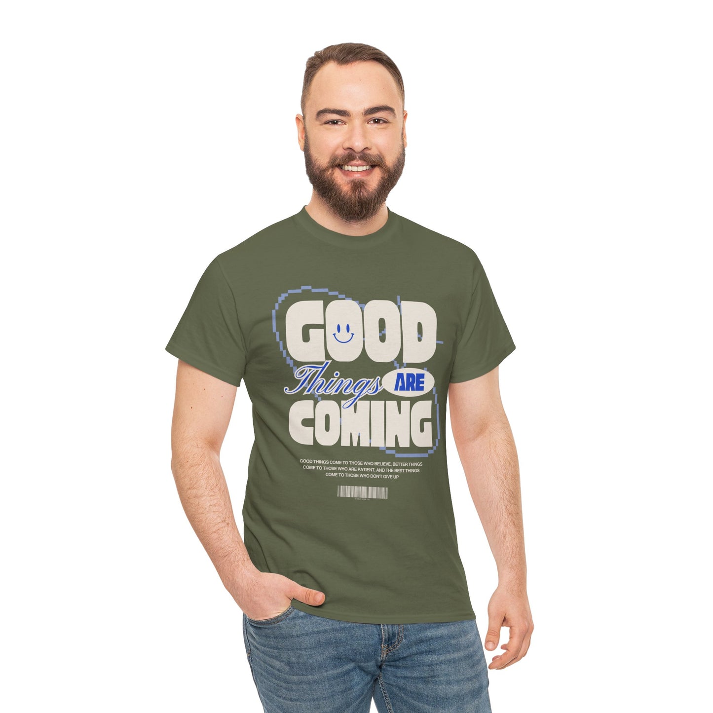 Unisex Heavy Cotton Tee - Good Things Are Coming, Motivational T-Shirt, Inspiration Tee, Gift for Friends, Positive Vibes Shirt