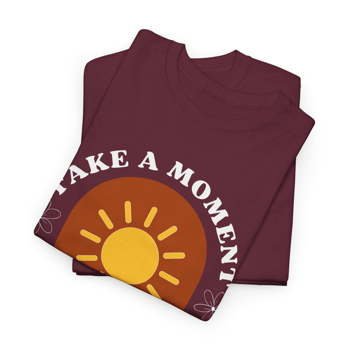 Take a Moment to Breathe Tee, Unisex Heavy Cotton Tee, Relaxation Shirt, Mindfulness Apparel, Gift for Zen Lovers, Inspirational Clothing