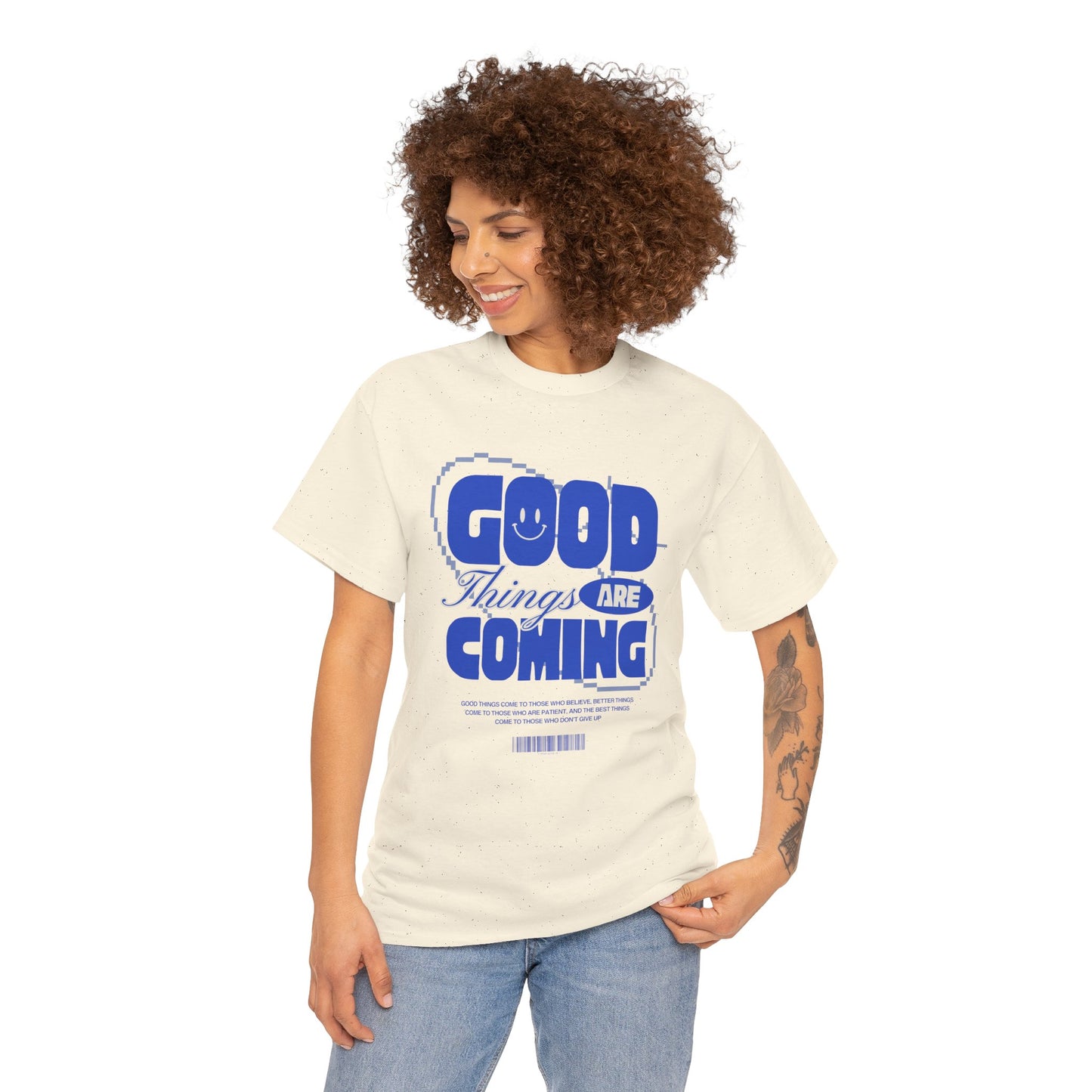 Unisex Heavy Cotton Tee - Good Things Are Coming, Motivational T-Shirt, Inspiration Tee, Gift for Friends, Positive Vibes Shirt