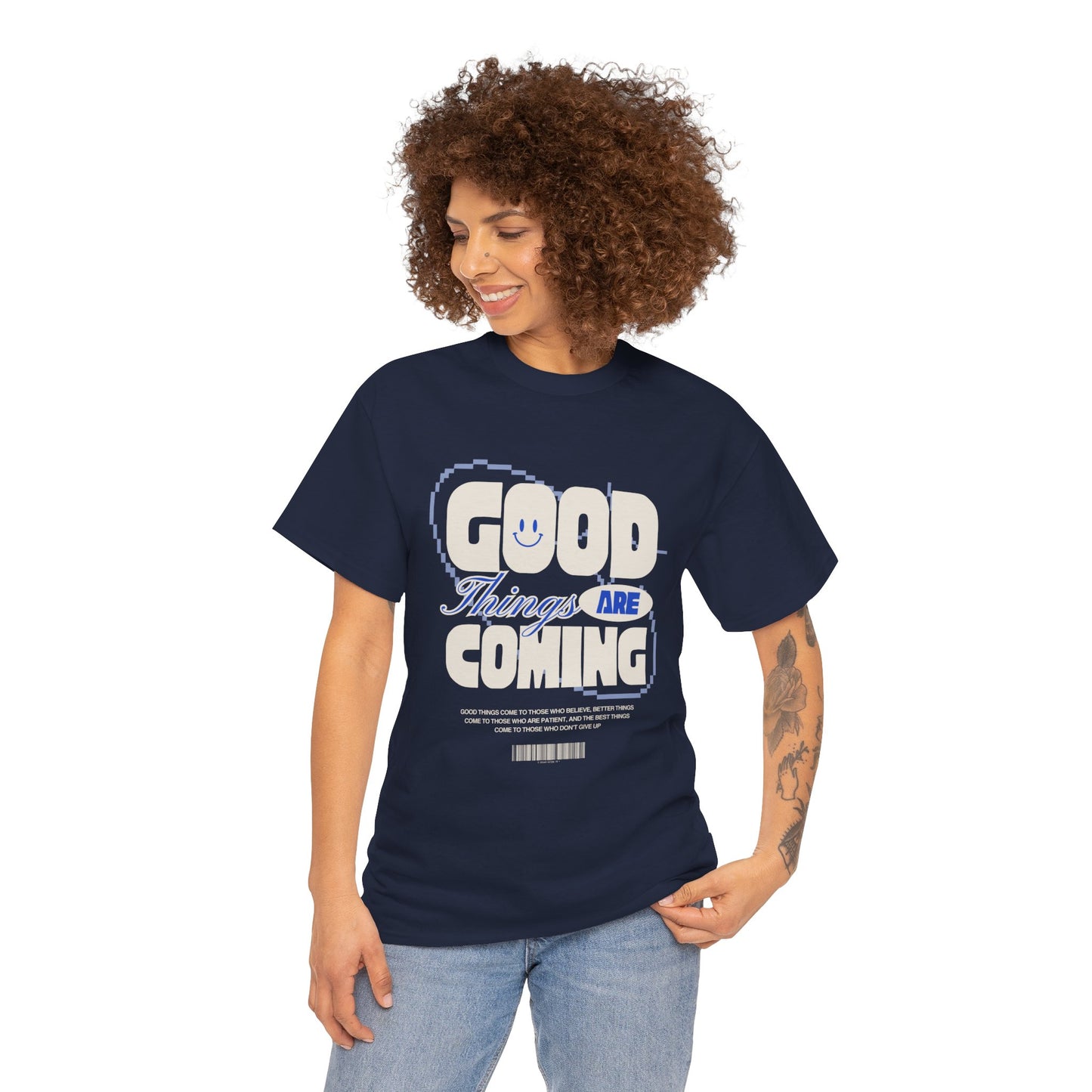 Unisex Heavy Cotton Tee - Good Things Are Coming, Motivational T-Shirt, Inspiration Tee, Gift for Friends, Positive Vibes Shirt