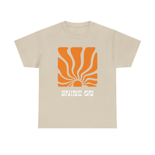 Sunrise Inspired Unisex Cotton Tee, Graphic Tee, Summer Outfit, Gift for Him/Her, Casual Wear, Beach Day Apparel, Shine On Tee