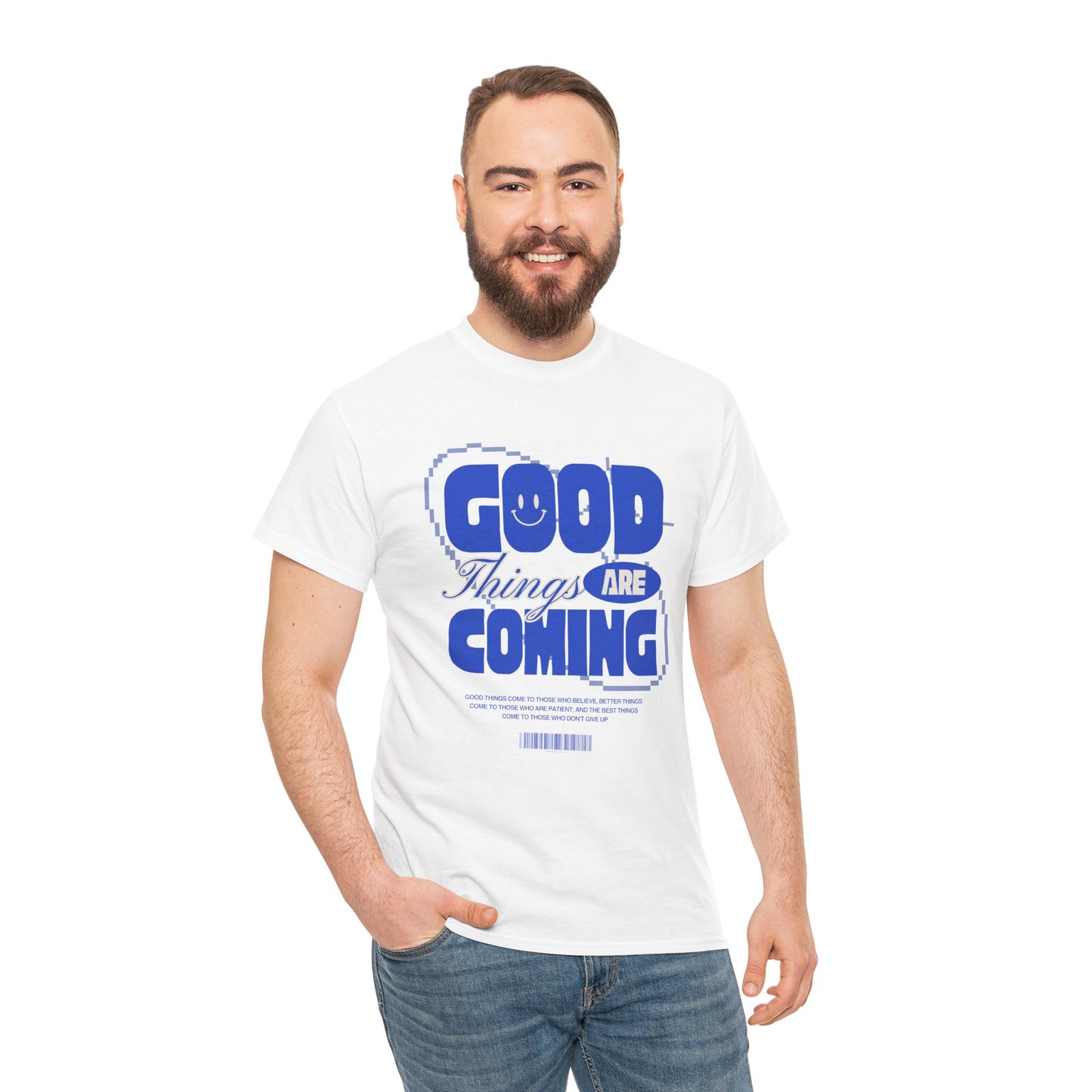Unisex Heavy Cotton Tee - Good Things Are Coming, Motivational T-Shirt, Inspiration Tee, Gift for Friends, Positive Vibes Shirt