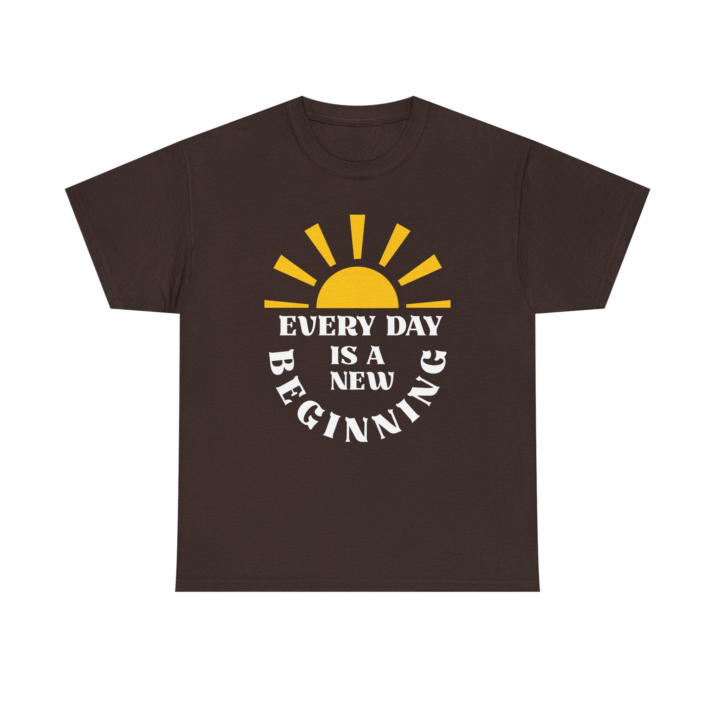 Inspirational Unisex Heavy Cotton Tee - Every Day is a New Beginning