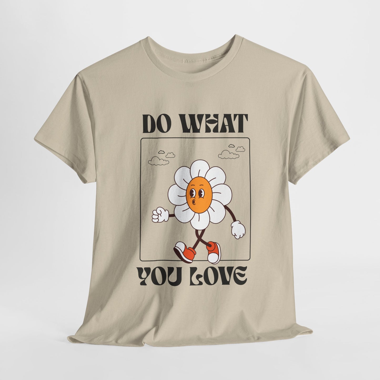Cheerful Motivational Tee - Unisex Heavy Cotton Tee with 'Do What You Love' Design, Inspirational Gift, Casual Wear, Graphic Tee, [...]