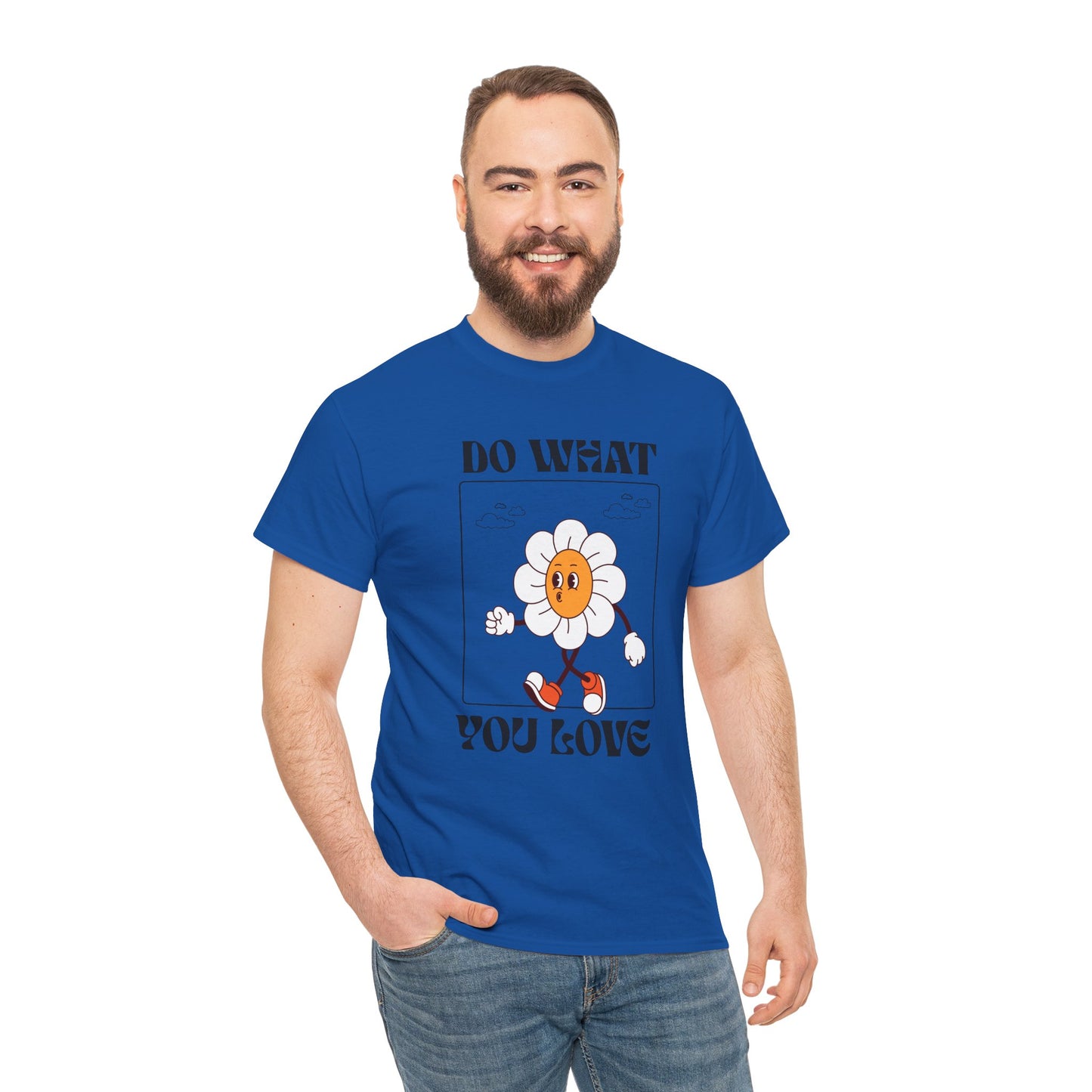 Cheerful Motivational Tee - Unisex Heavy Cotton Tee with 'Do What You Love' Design, Inspirational Gift, Casual Wear, Graphic Tee, [...]