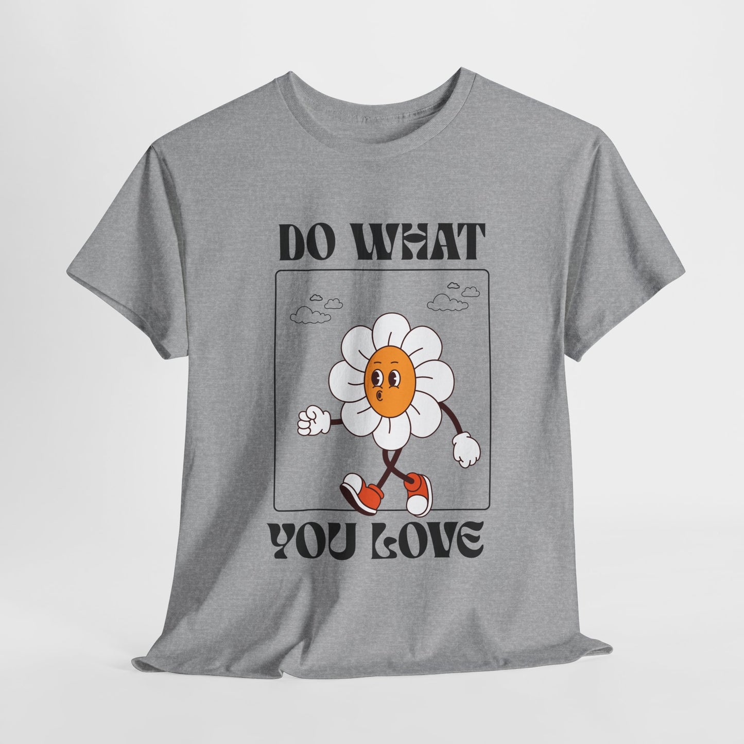 Cheerful Motivational Tee - Unisex Heavy Cotton Tee with 'Do What You Love' Design, Inspirational Gift, Casual Wear, Graphic Tee, [...]