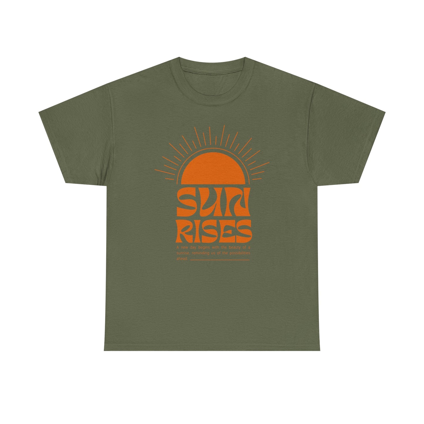 Sun Rises Unisex Heavy Cotton Tee - Motivational Apparel for Nature Lovers, Perfect for Gifts, Summer Wear, Casual Outfits, and Festivals