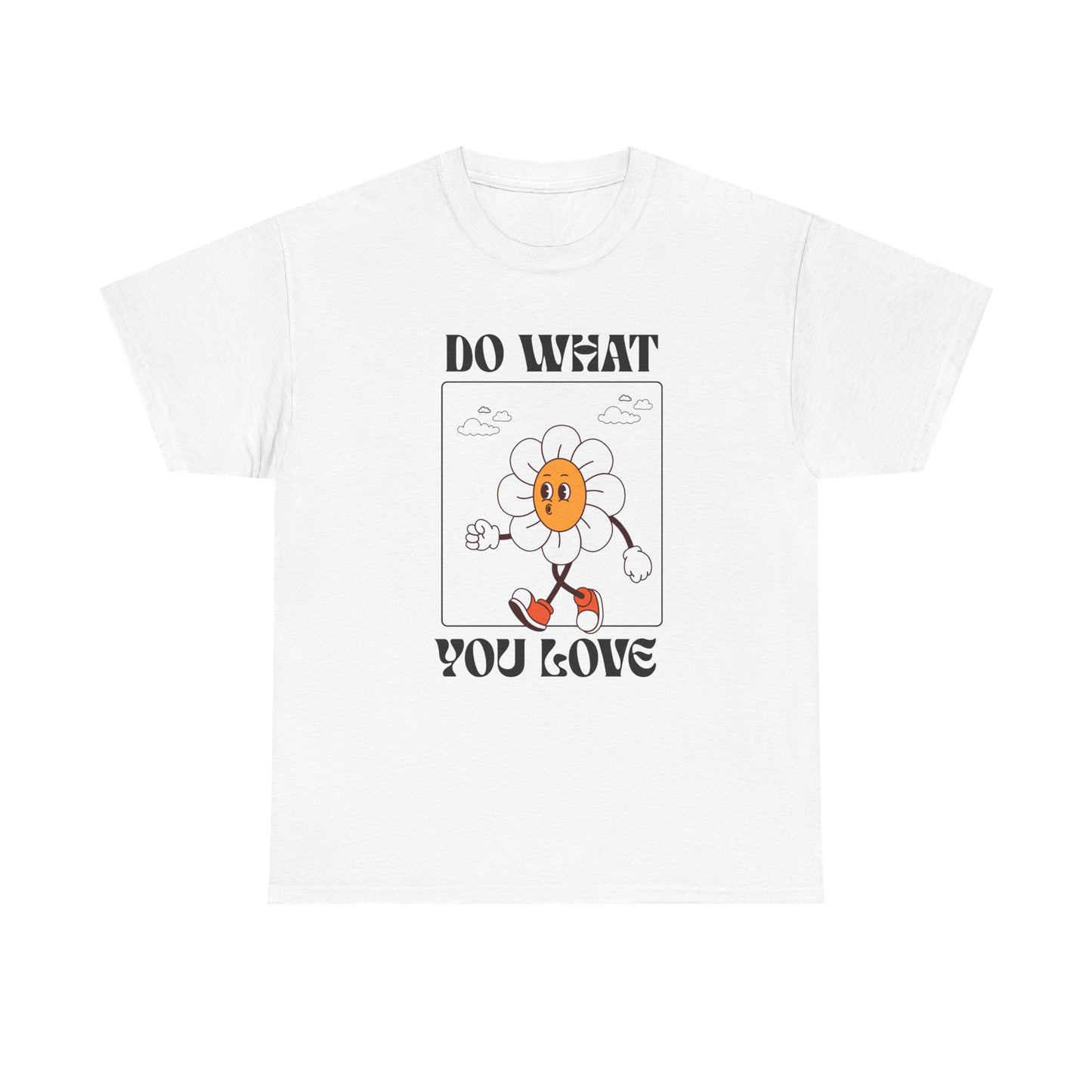 Cheerful Motivational Tee - Unisex Heavy Cotton Tee with 'Do What You Love' Design, Inspirational Gift, Casual Wear, Graphic Tee, [...]