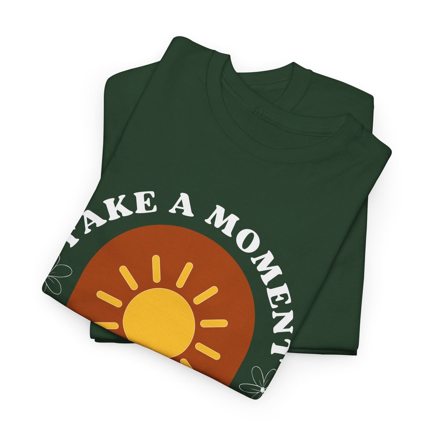 Take a Moment to Breathe Tee, Unisex Heavy Cotton Tee, Relaxation Shirt, Mindfulness Apparel, Gift for Zen Lovers, Inspirational Clothing