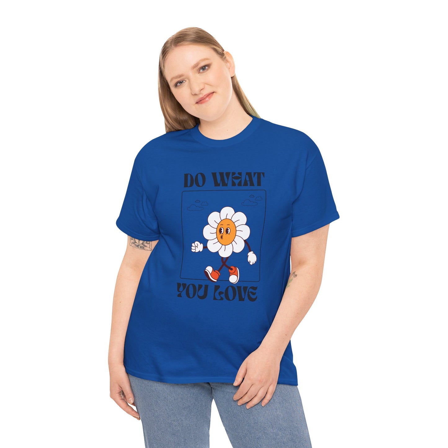 Cheerful Motivational Tee - Unisex Heavy Cotton Tee with 'Do What You Love' Design, Inspirational Gift, Casual Wear, Graphic Tee, [...]