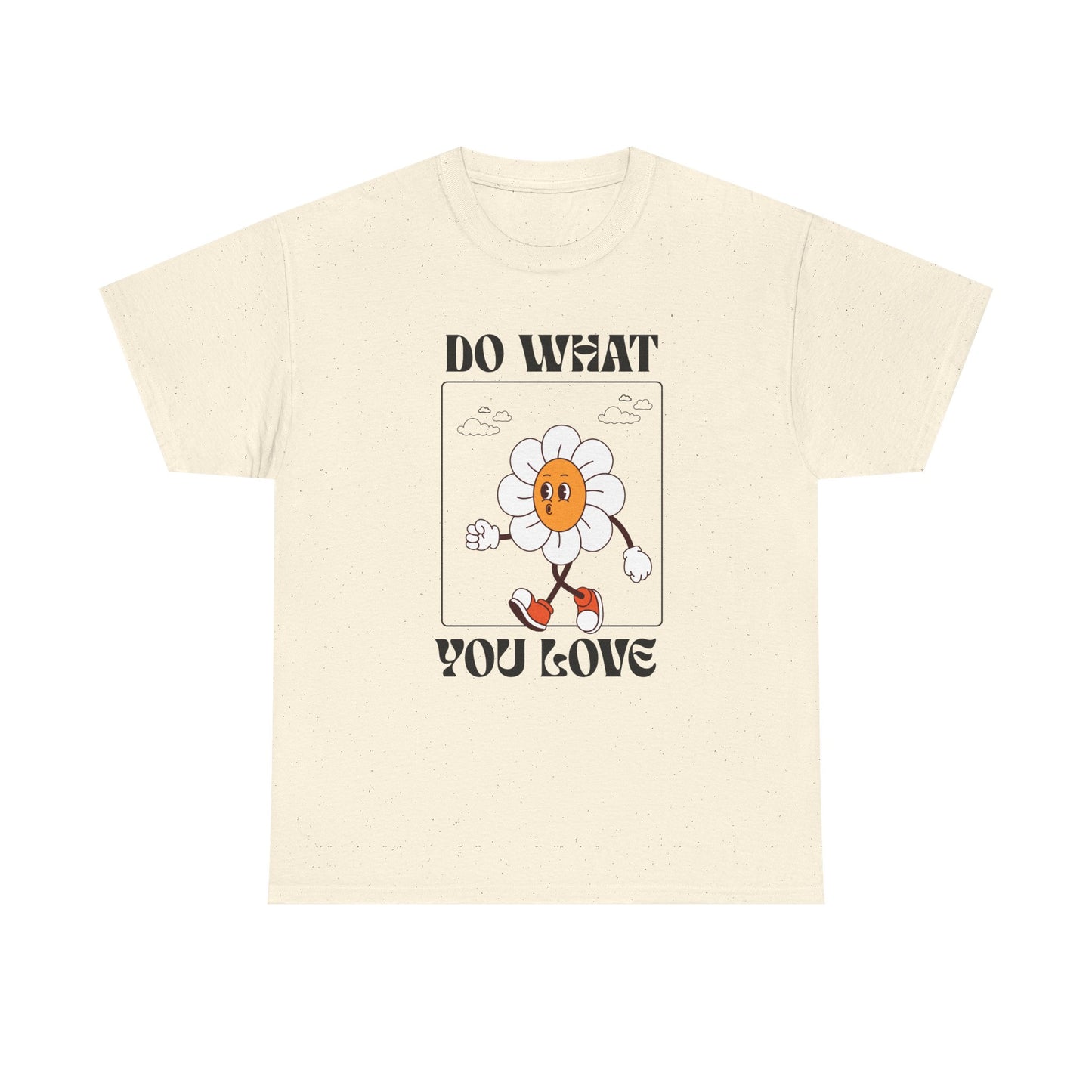 Cheerful Motivational Tee - Unisex Heavy Cotton Tee with 'Do What You Love' Design, Inspirational Gift, Casual Wear, Graphic Tee, [...]