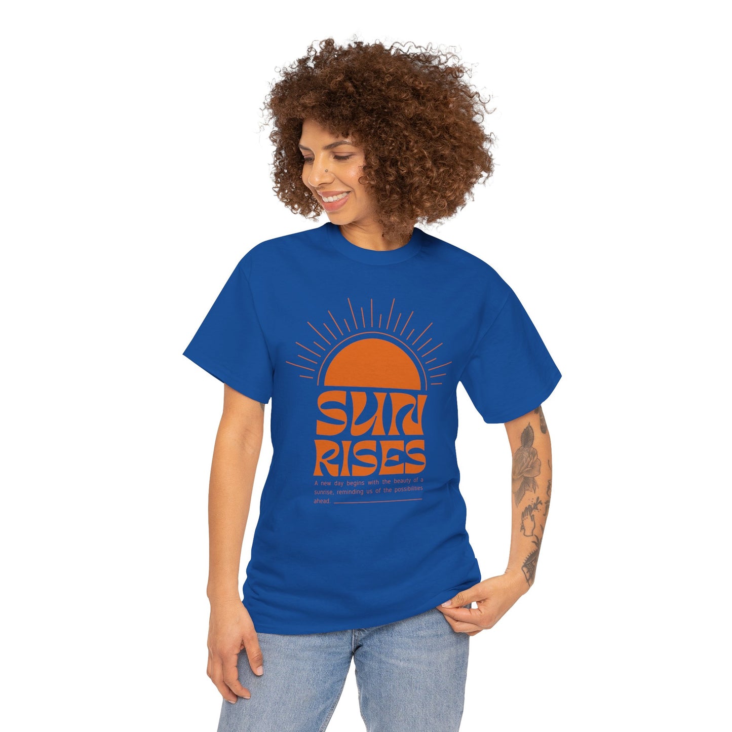 Sun Rises Unisex Heavy Cotton Tee - Motivational Apparel for Nature Lovers, Perfect for Gifts, Summer Wear, Casual Outfits, and Festivals