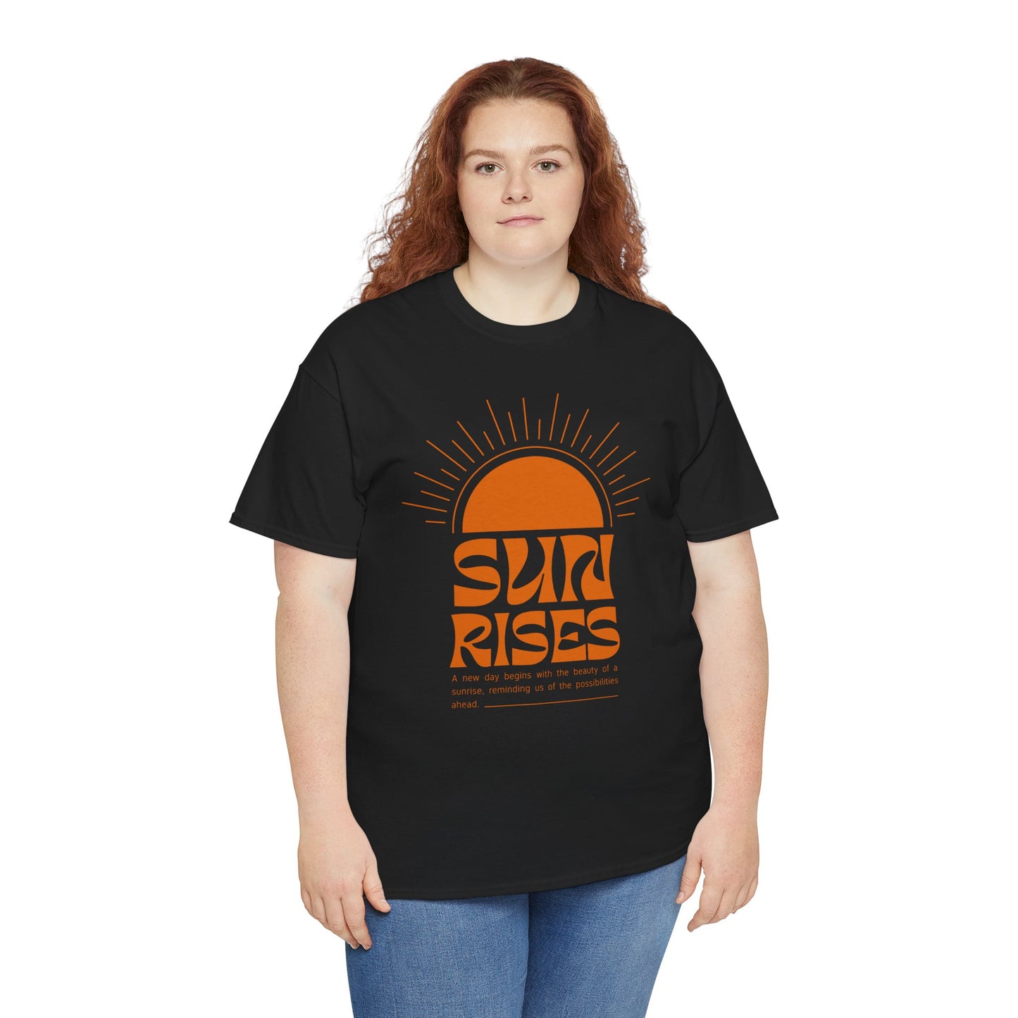Sun Rises Unisex Heavy Cotton Tee - Motivational Apparel for Nature Lovers, Perfect for Gifts, Summer Wear, Casual Outfits, and Festivals