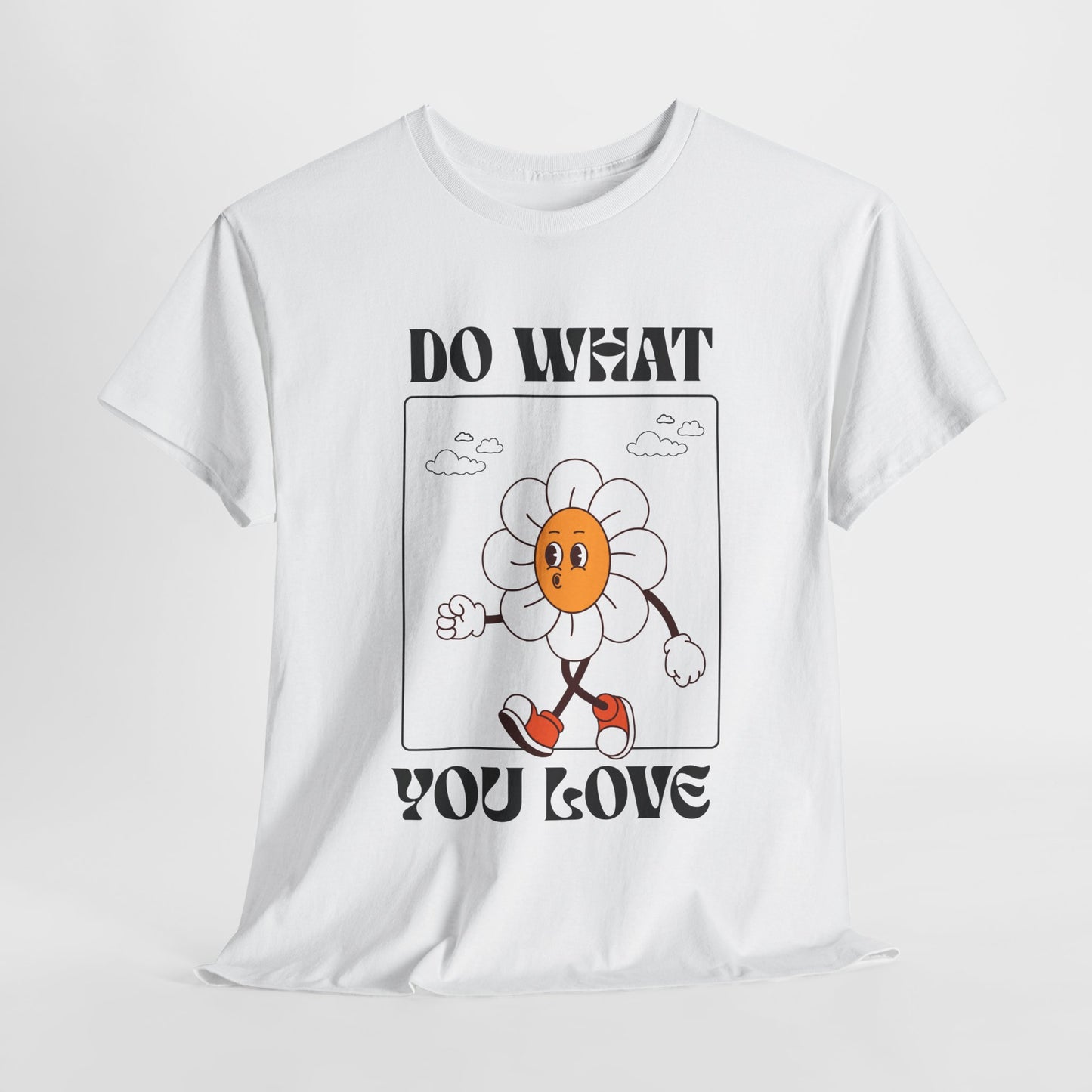 Cheerful Motivational Tee - Unisex Heavy Cotton Tee with 'Do What You Love' Design, Inspirational Gift, Casual Wear, Graphic Tee, [...]