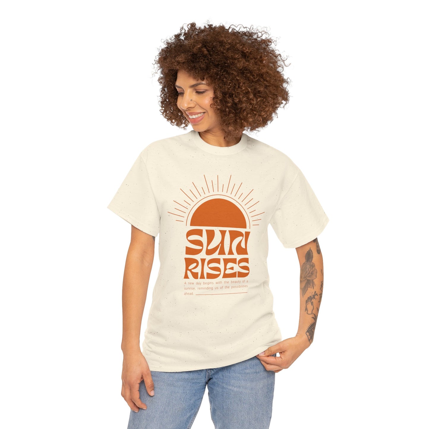 Sun Rises Unisex Heavy Cotton Tee - Motivational Apparel for Nature Lovers, Perfect for Gifts, Summer Wear, Casual Outfits, and Festivals