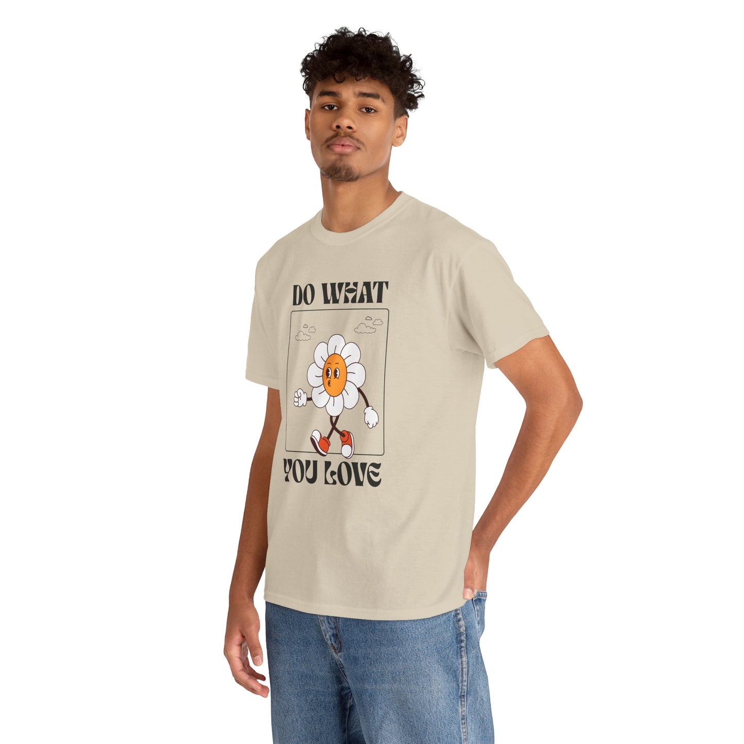Cheerful Motivational Tee - Unisex Heavy Cotton Tee with 'Do What You Love' Design, Inspirational Gift, Casual Wear, Graphic Tee, [...]