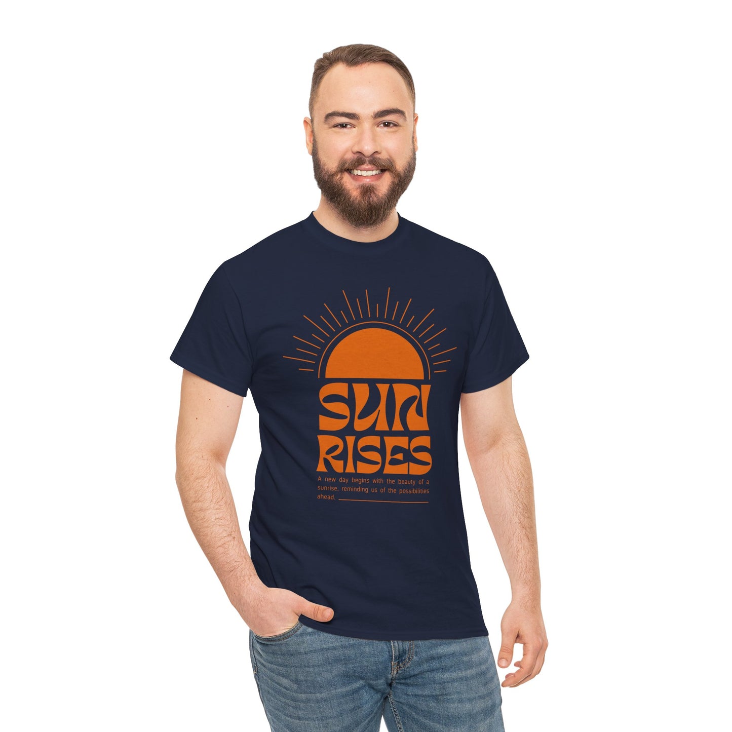 Sun Rises Unisex Heavy Cotton Tee - Motivational Apparel for Nature Lovers, Perfect for Gifts, Summer Wear, Casual Outfits, and Festivals