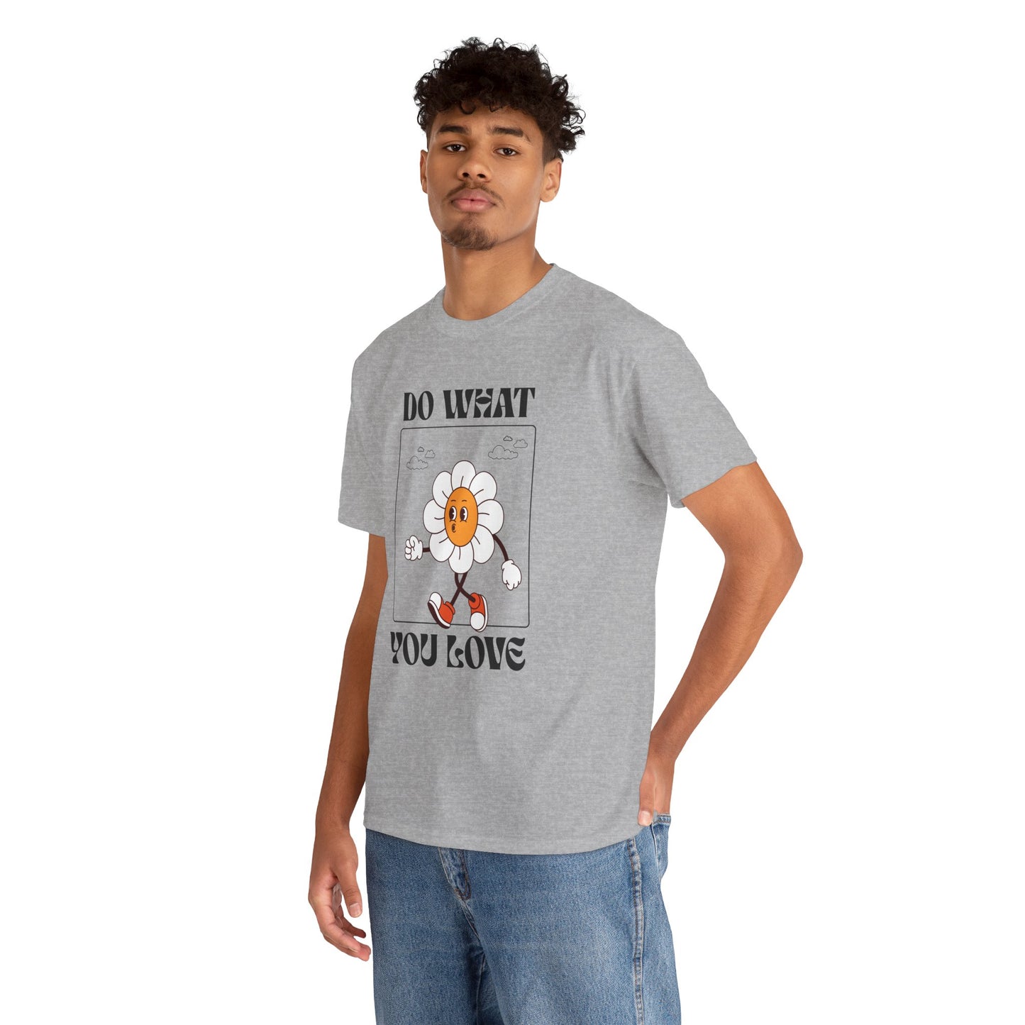 Cheerful Motivational Tee - Unisex Heavy Cotton Tee with 'Do What You Love' Design, Inspirational Gift, Casual Wear, Graphic Tee, [...]