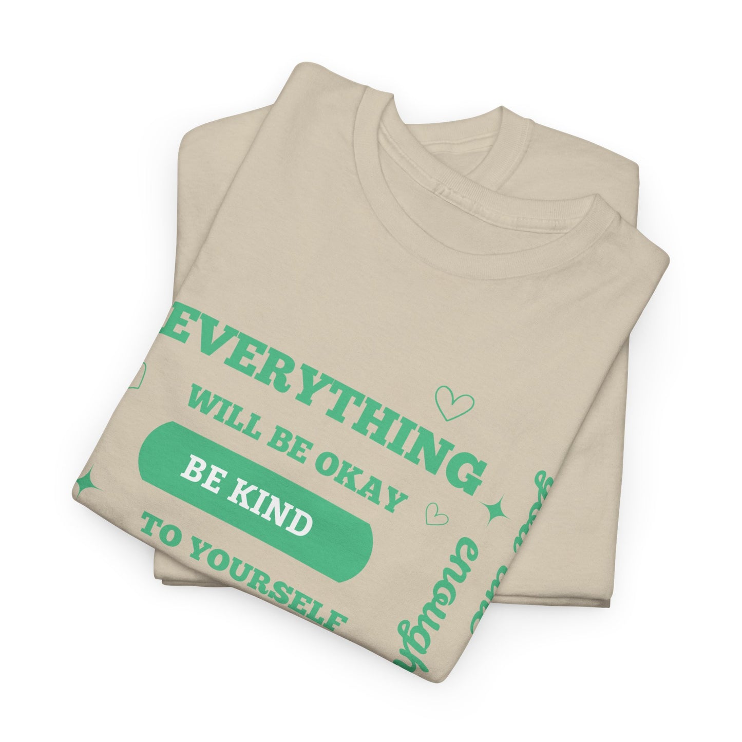 Inspiring Unisex Heavy Cotton Tee - "Everything Will Be Okay, Be Kind to Yourself" - Motivational Shirt for Self-Care, Gifts, Everyday [...]