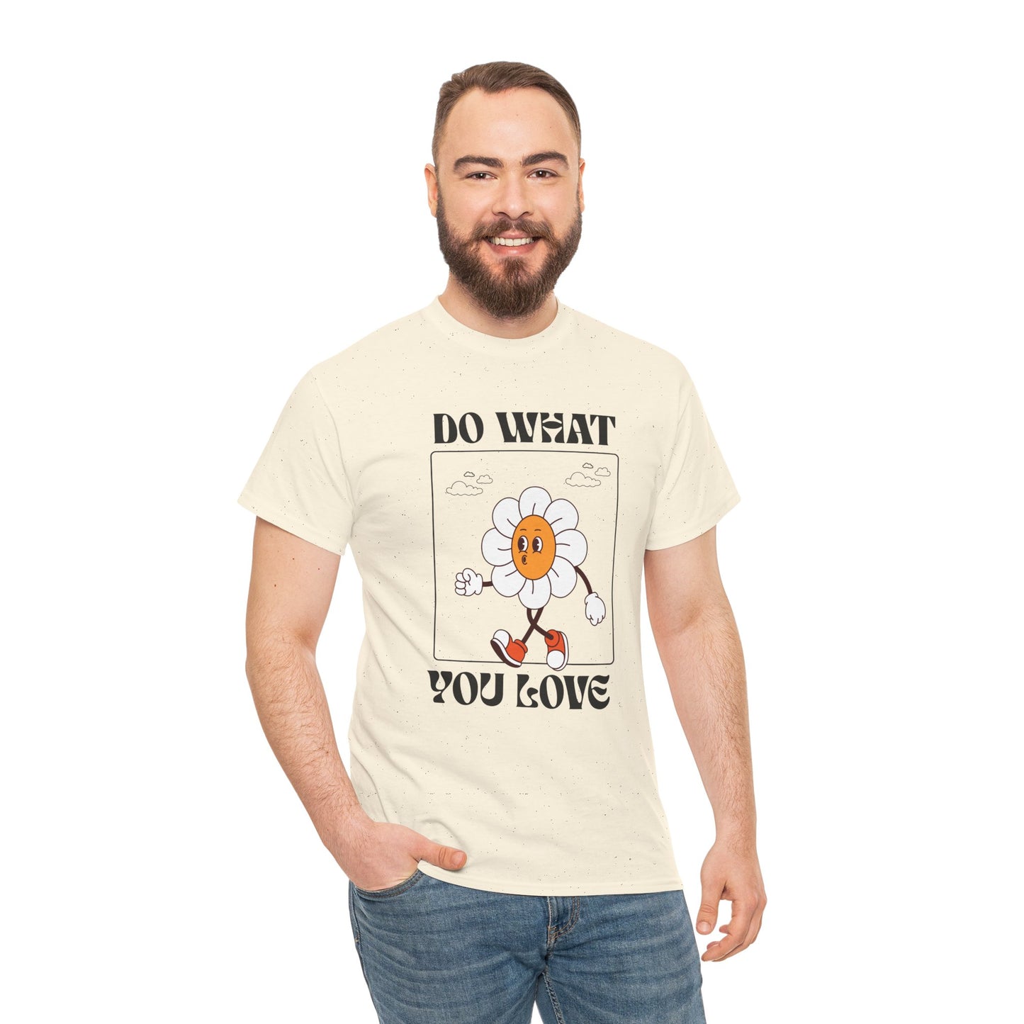 Cheerful Motivational Tee - Unisex Heavy Cotton Tee with 'Do What You Love' Design, Inspirational Gift, Casual Wear, Graphic Tee, [...]