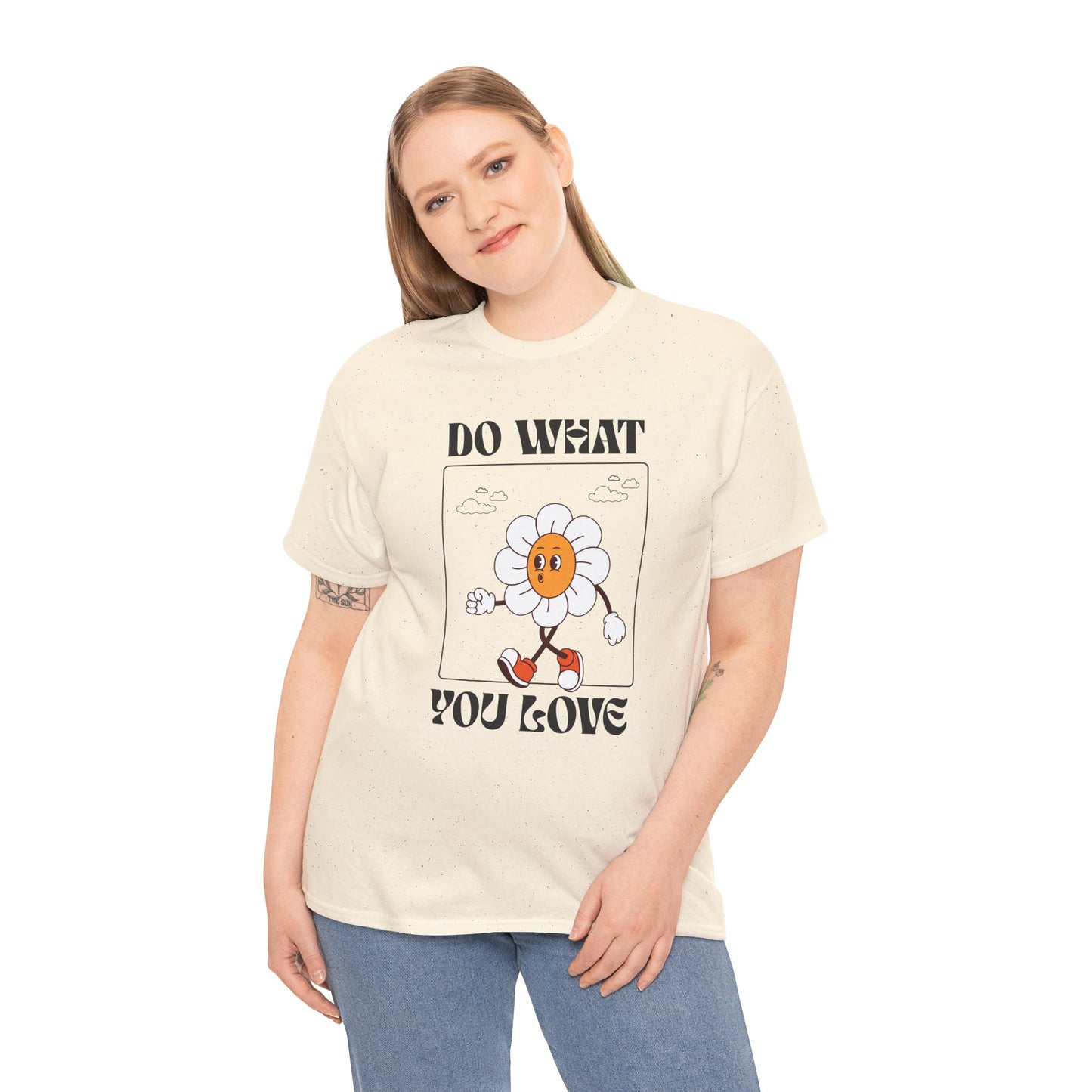Cheerful Motivational Tee - Unisex Heavy Cotton Tee with 'Do What You Love' Design, Inspirational Gift, Casual Wear, Graphic Tee, [...]